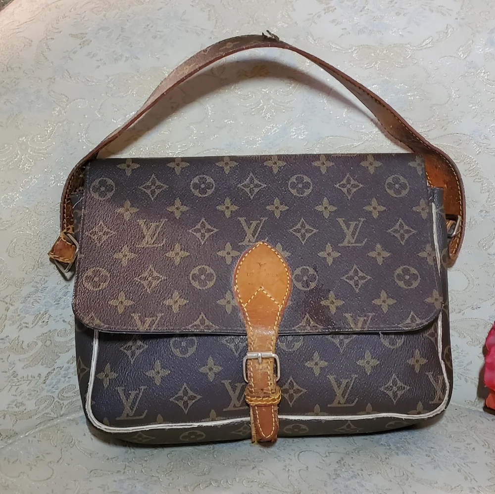 Louis Vuitton Brown Monogram Canvas Satchel with Gold Chain - Picture 3 of 8